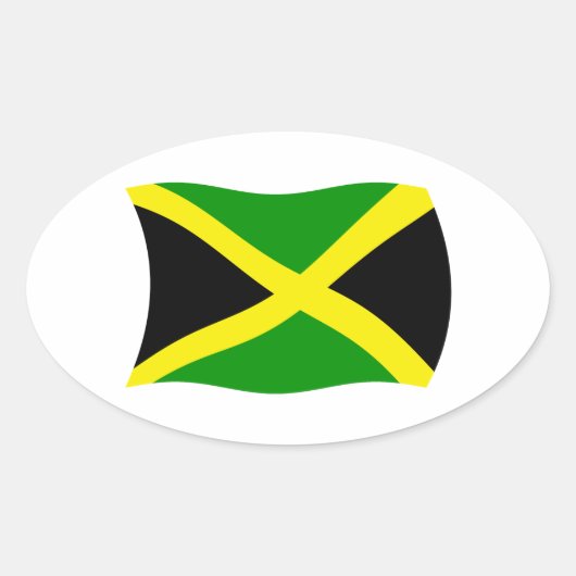 Autocollant du drapeau de la Jamaïque (Devant)