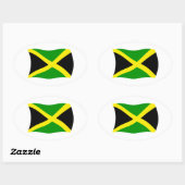 Autocollant du drapeau de la Jamaïque (Feuille)