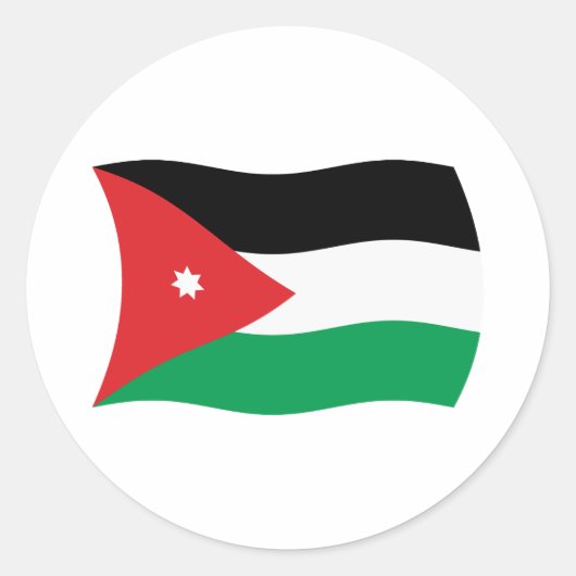 Autocollant du drapeau de la Jordanie (Devant)