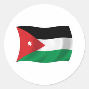 Autocollant du drapeau de la Jordanie