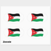 Autocollant du drapeau de la Jordanie (Feuille)