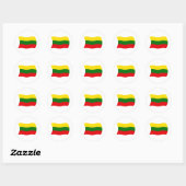 Autocollant du drapeau de la Lituanie (Feuille)
