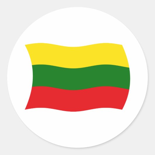Autocollant du drapeau de la Lituanie (Devant)