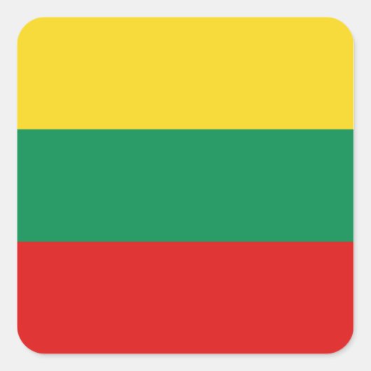 Autocollant du drapeau de la Lituanie (Devant)