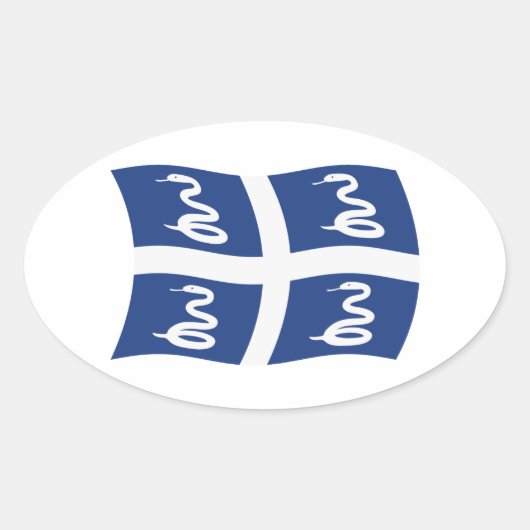 Autocollant du drapeau de la Martinique (Devant)