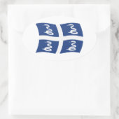Autocollant du drapeau de la Martinique (Sac)