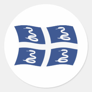 Autocollant du drapeau de la Martinique