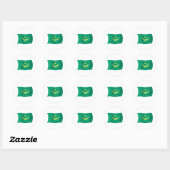 Autocollant du drapeau de la Mauritanie (Feuille)