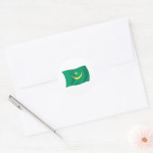 Autocollant du drapeau de la Mauritanie (Enveloppe)
