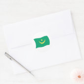 Autocollant du drapeau de la Mauritanie (Enveloppe)