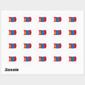 Autocollant du drapeau de la Mongolie (Feuille)