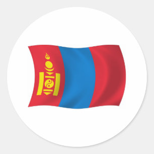 Autocollant du drapeau de la Mongolie