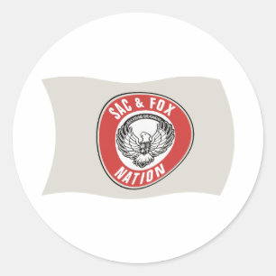 Autocollant du drapeau de la nation Sac & Fox (Okl