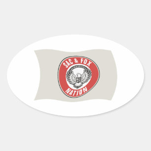 Autocollant du drapeau de la Nation Sac & Fox (Okl
