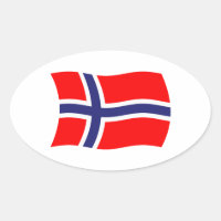 Autocollant du drapeau de la Norvège