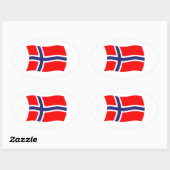 Autocollant du drapeau de la Norvège (Feuille)