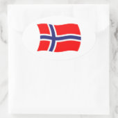 Autocollant du drapeau de la Norvège (Sac)