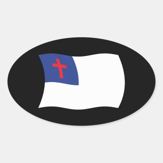 Autocollant du drapeau de la religion chrétienne (Devant)