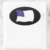 Autocollant du drapeau de la religion chrétienne (Sac)