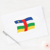 Autocollant du drapeau de la République centrafric (Enveloppe)