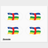 Autocollant du drapeau de la République centrafric (Feuille)
