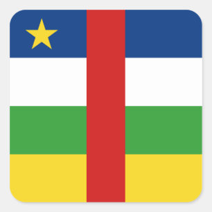Autocollant du drapeau de la République centrafric