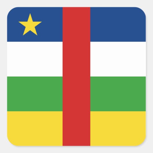 Autocollant du drapeau de la République centrafric (Devant)