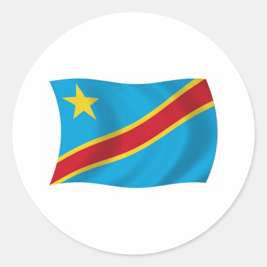Autocollant du drapeau de la République démocratiq (Devant)