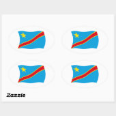 Autocollant du drapeau de la République démocratiq (Feuille)