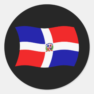 Autocollant du drapeau de la République dominicain