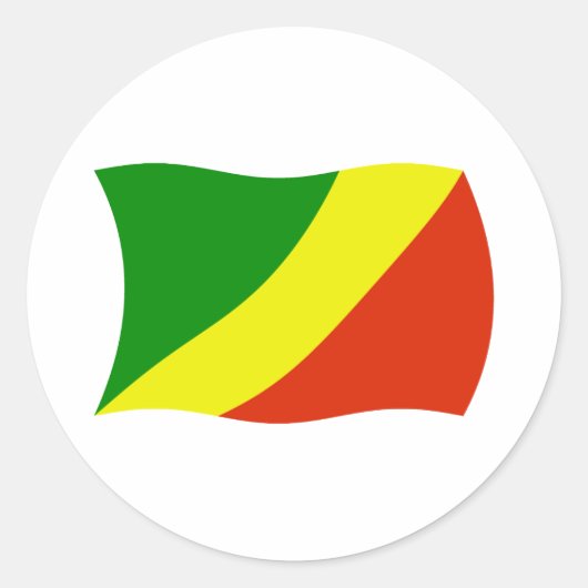 Autocollant du drapeau de la République du Congo (Devant)