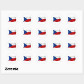 Autocollant du drapeau de la République tchèque (Feuille)