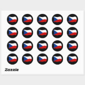 Autocollant du drapeau de la République tchèque (Feuille)