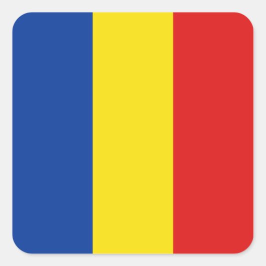 Autocollant du drapeau de la Roumanie (Devant)