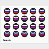 Autocollant du drapeau de la Russie (Feuille)