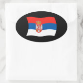 Autocollant du drapeau de la Serbie (Sac)