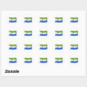 Autocollant du drapeau de la Sierra Leone (Feuille)