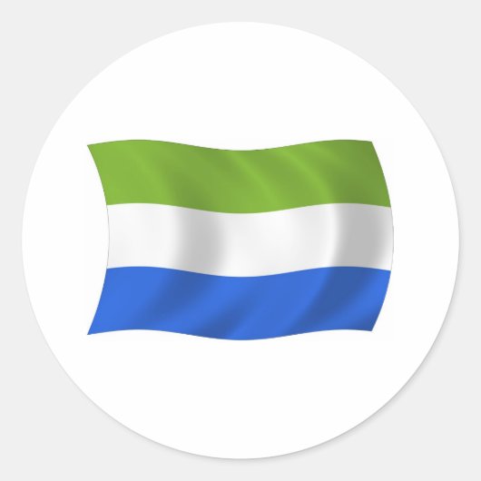 Autocollant du drapeau de la Sierra Leone (Devant)