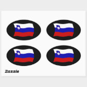 Autocollant du drapeau de la Slovénie (Feuille)
