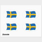 Autocollant du drapeau de la Suède (Feuille)