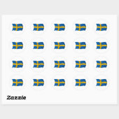 Autocollant du drapeau de la Suède (Feuille)