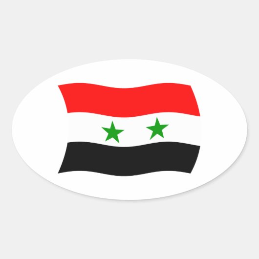 Autocollant du drapeau de la Syrie (Devant)