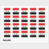 Autocollant du drapeau de la Syrie (Feuille)