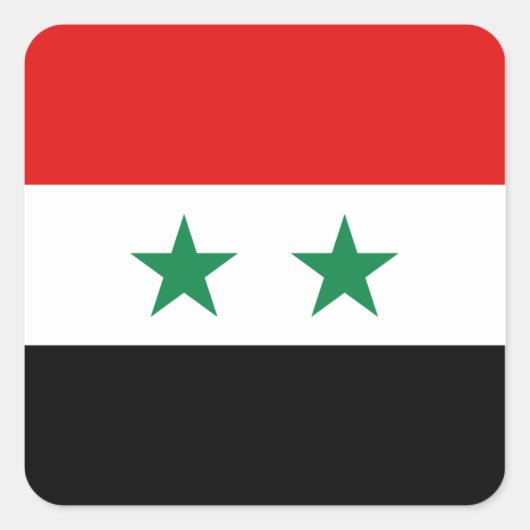 Autocollant du drapeau de la Syrie (Devant)