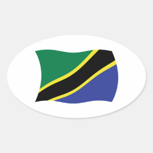 Autocollant du drapeau de la Tanzanie