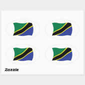 Autocollant du drapeau de la Tanzanie (Feuille)