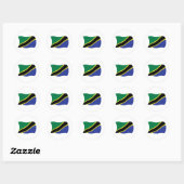 Autocollant du drapeau de la Tanzanie (Feuille)