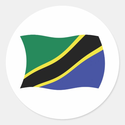 Autocollant du drapeau de la Tanzanie (Devant)
