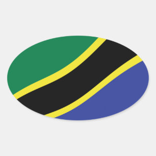 Autocollant du drapeau de la Tanzanie