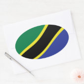 Autocollant du drapeau de la Tanzanie (Enveloppe)